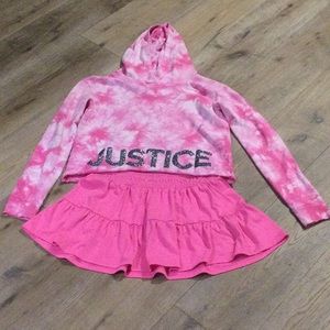 Girls sweatshirt and skirt